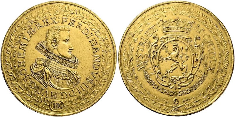 100 dukát Ferdinand III